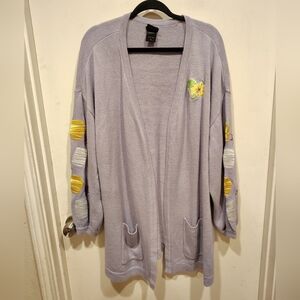 Disney Her Universe Tangled Pascal & Lanterns Embroidered Cardigan Sweater Sz 4X